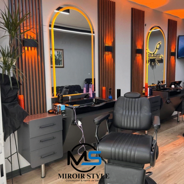 Miroir salone de coiffure Semi-Ovale