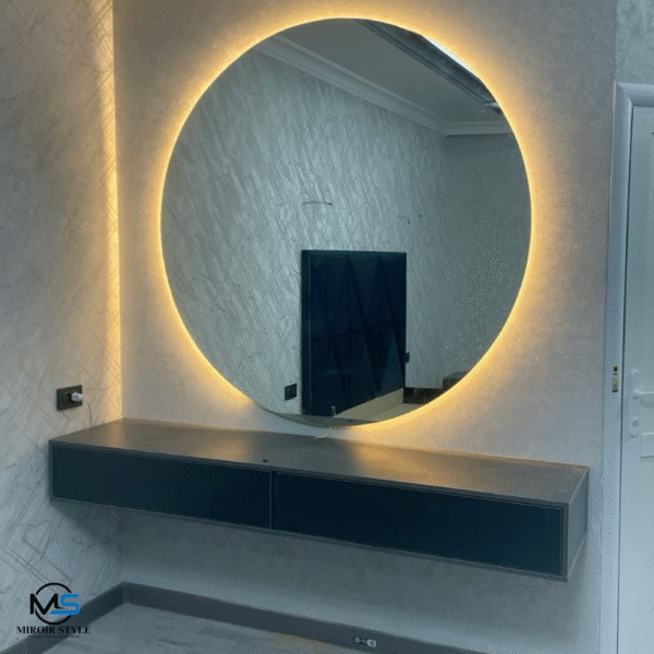 Miroir Round avec bouton tactile